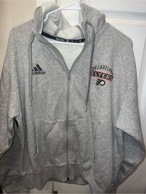 Philadelphia flyers adidas zip up hoodie size medium- new without tags